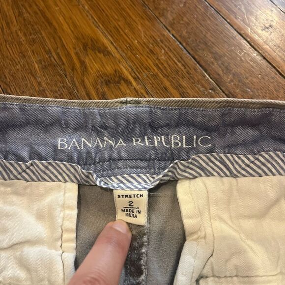 Banana Republic Weekend Chino Work Pants, Gray / Beige / Taupe, Size 2 - Picture 2 of 3